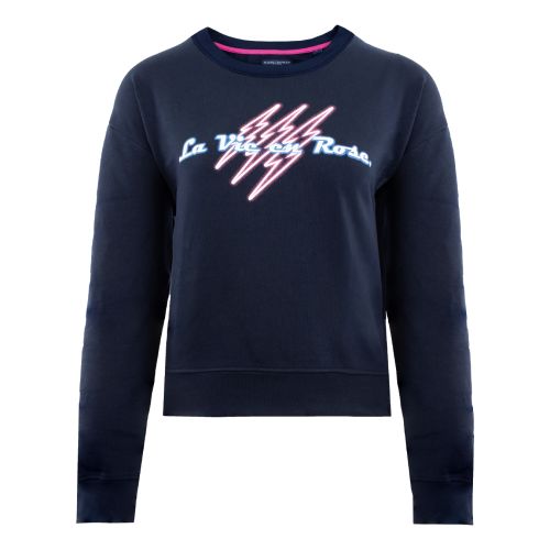 Sweat LVER Néon Col Rond Stade Français Paris Marine Femme 