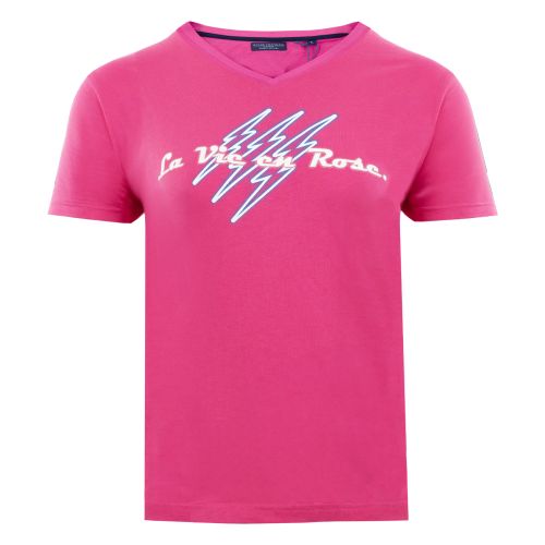 T-shirt LVER Néon Stade Français Paris Rose Femme 