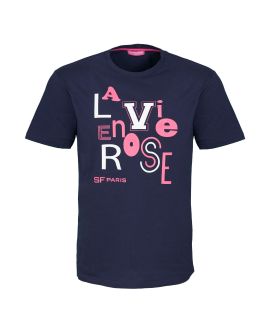 T-shirt La Vie En Rose Stade Français Paris Marine Homme